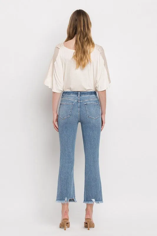 Vervet High Rise Crop Flare Jeans