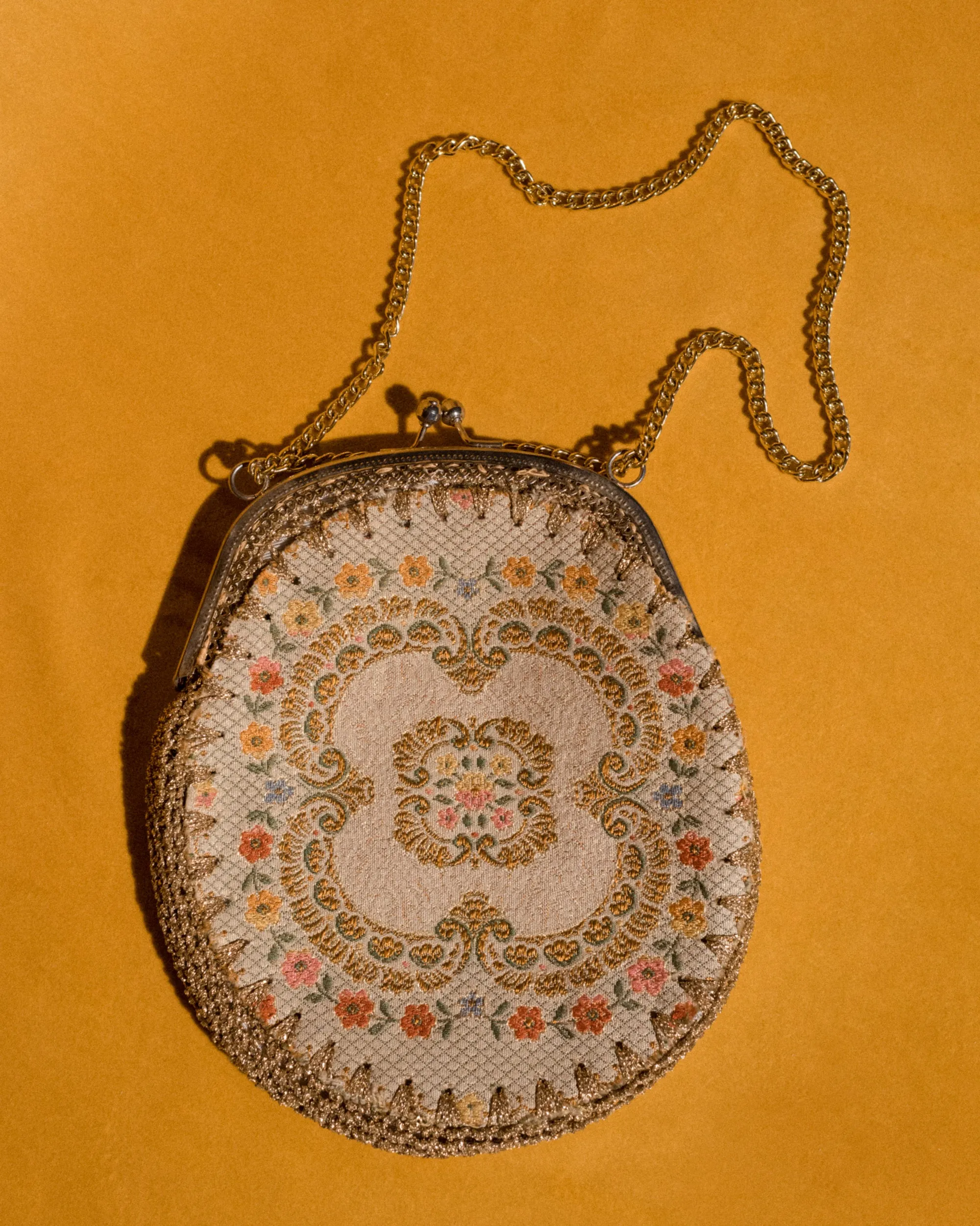 Vintage Embroidered Tapestry Bag