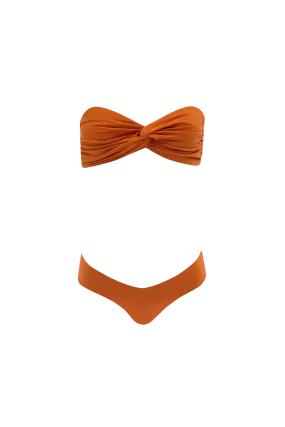 Wave Bikini in Tangerine - Top