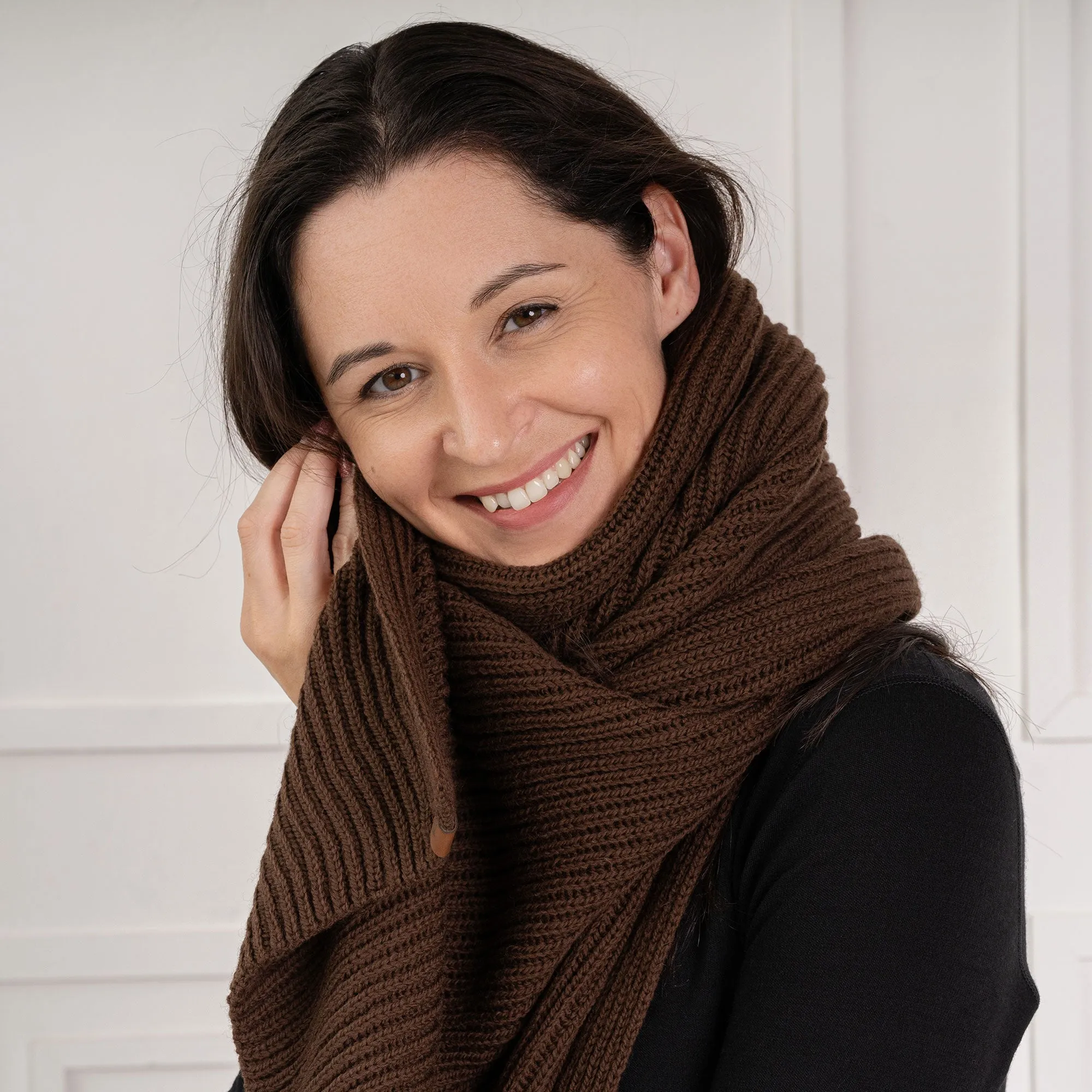 Women's Knit Thick Scarf Merino