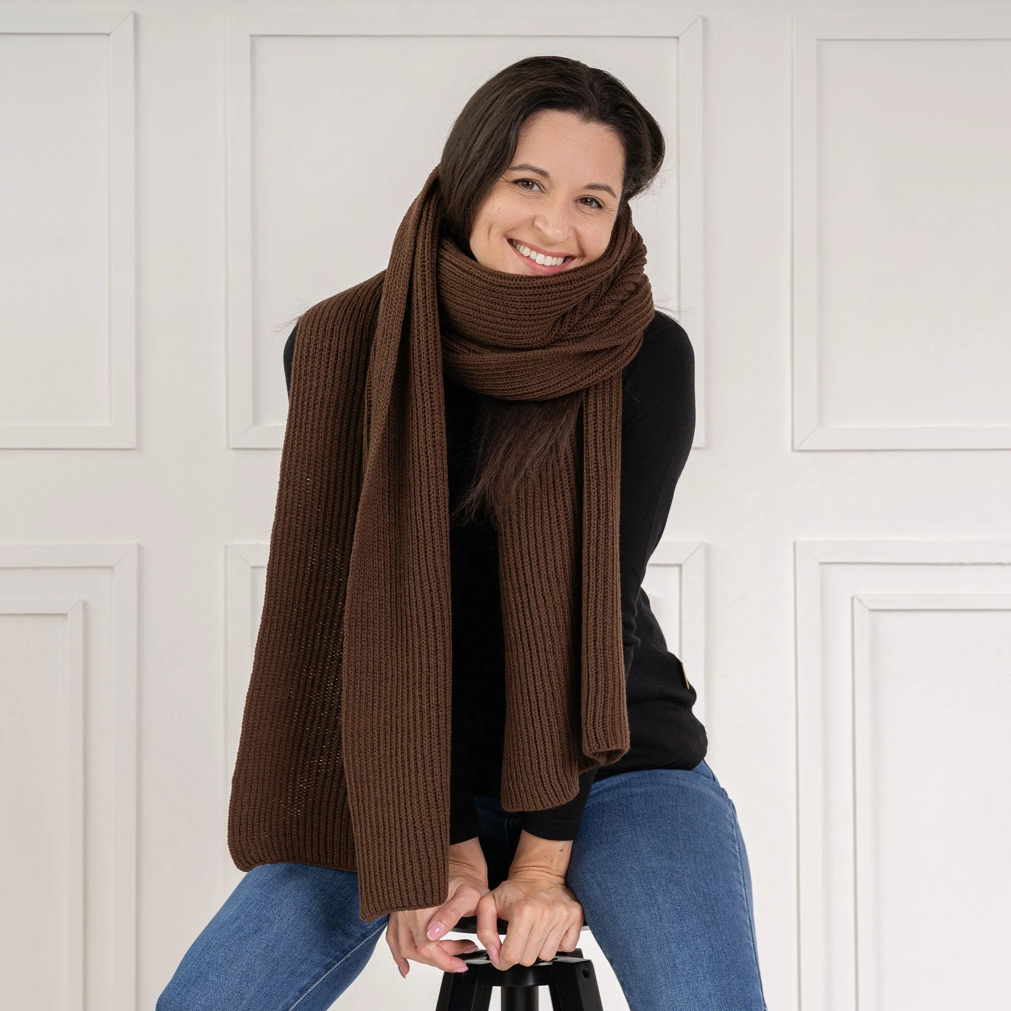 Women's Knit Thick Scarf Merino