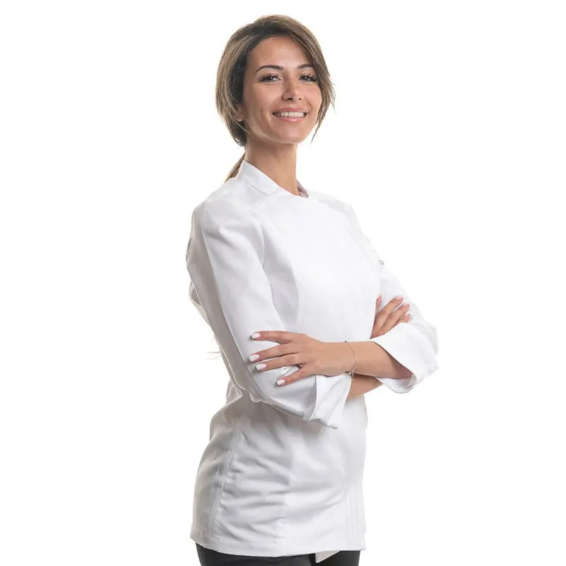 Women's Titanium White Chef's Coat - LAFONT