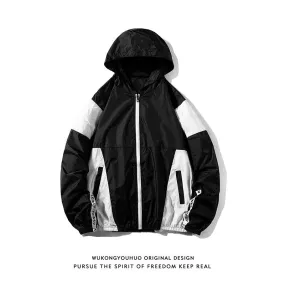 Xituodai Sunscreen Waterproof Casual Mens Jackets Summer Hooded Jacket Thin Windbreaker Skin Coat Outwear